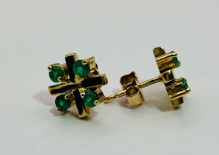 Boucles d'oreilles Boucles d'oreilles avec émeraudes 58 Facettes 50041