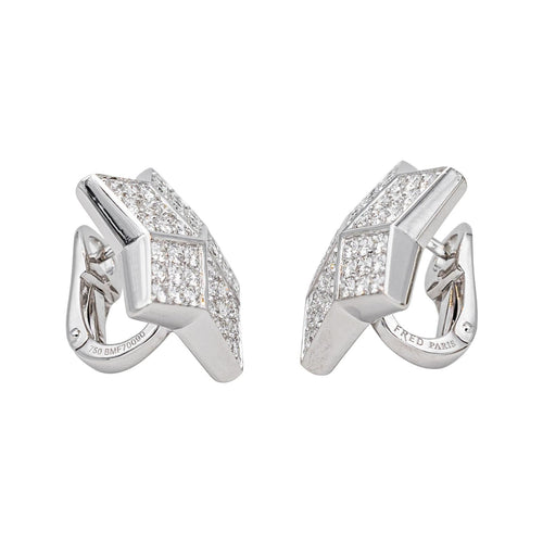 Fred Boucles d'oreilles Lucifer Or blanc Diamant