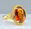 Bague Bague en or jaune 18 carats et citrine 58 Facettes AB381