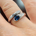 53 BVLGARI ring - Vintage Serpenti white gold ring set with a sapphire 58 Facettes A 7614
