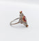 Bague 51 Bague marquise Art déco en platine, diamants taille ancienne et rubis synthétiques 58 Facettes A06548