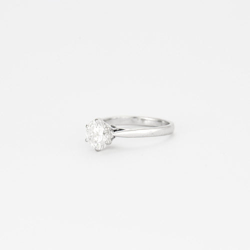 Bague Bague or blanc solitaire 1,10ct 58 Facettes