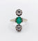 Bague 50 Bague marquise art deco or blanc 18k émeraude et diamants 58 Facettes A06115