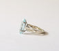 Bague 49 Bague or blanc aigue-marine 2.15 carats 58 Facettes