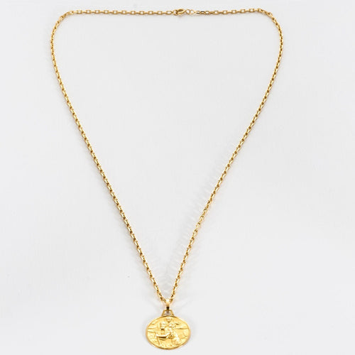 Collier Chaine et médaille en or jaune, Saint Jean Baptiste 58 Facettes LOR3333