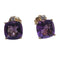 Boucles d'oreilles Boucles d’oreilles améthystes taille coussin en or rose 18k et diamants 58 Facettes PE681