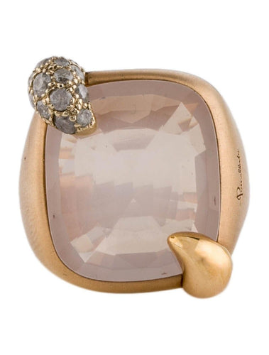Bague POMELLATO - Bague Portrait Or Rose et Quartz 58 Facettes