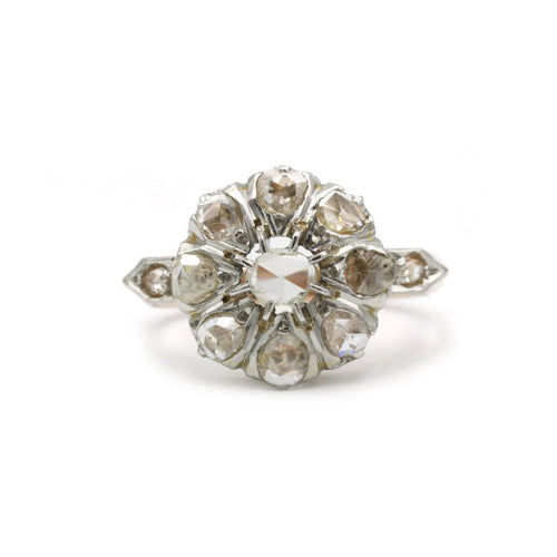 Bague - Or jaune et diamants rose cut