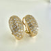 Boucles d'oreilles Boucles d'oreilles pavage diamants or jaune 58 Facettes 1