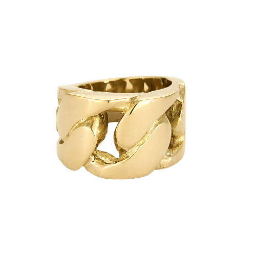 Bague gourmette en or jaune