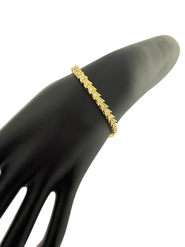 Bracelet Bracelet tennis en or jaune certifié HRD avec diamants naturel 58 Facettes