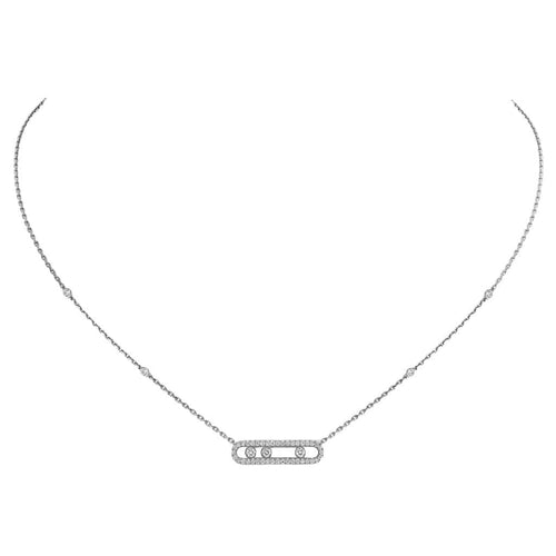 Collier COLLIER MESSIKA BABY MOVE PAVE DIAMANT OR BLANC 58 Facettes Messika-1524