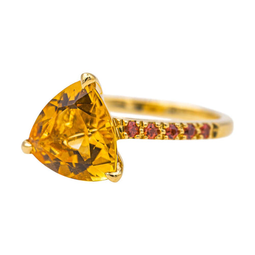 Bague 53 Bague  Or jaune Citrine, Grenat 58 Facettes 4167003RV