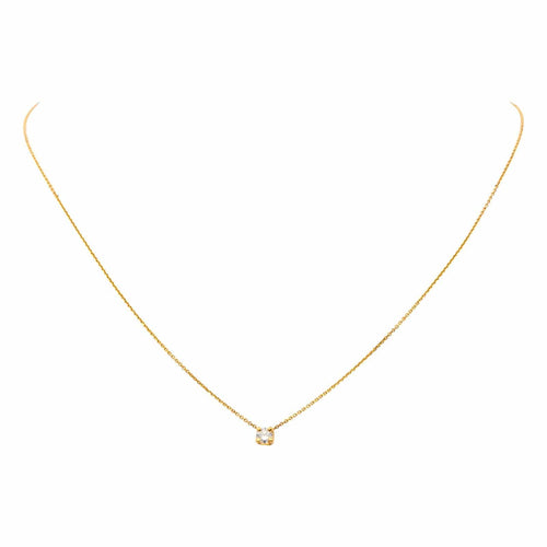 Collier Collier Solitaire Or jaune Diamant 58 Facettes 3876023CN