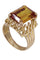Bague 53 BAGUE ANCIENNE SAPHIR JAUNE 58 Facettes 083821