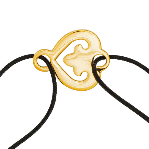 Bracelet O.J. Perrin Bracelet Cordon Cœur Légende Or jaune 58 Facettes 4263951RV