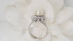 Bague 51 Bague vintage en or blanc, perle de culture et diamants 58 Facettes 32084