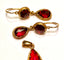 Boucles d'oreilles Parure pendentif et boucles d’oreilles en or jaune, grenat, vers 1850 58 Facettes AB640