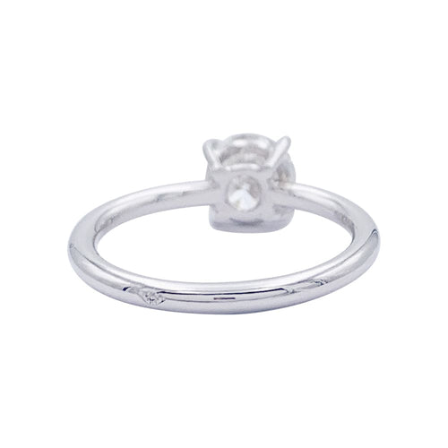 Bague 53 Bague solitaire en or blanc, diamant 1,11 carat. 58 Facettes 32514