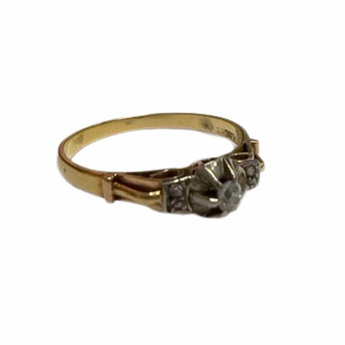 Bague 56 BAGUE ART DÉCO, ÉPOQUE 1930-1935, OR 18 carats ET PLATINE AVEC DIAMANTS 58 Facettes DMAR17