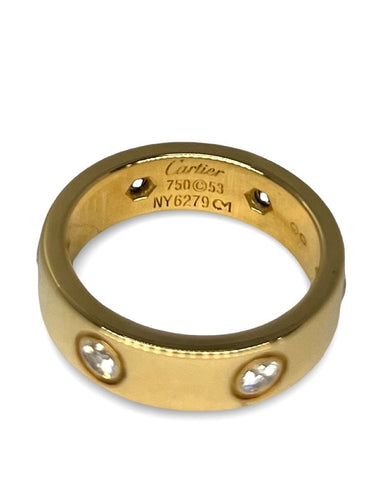 Bague 53 Bague Cartier Love Grand Modèle 6 diamants 58 Facettes