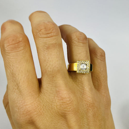 Bague 52.5 Bague Or avec Diamant Central 58 Facettes 20400000817