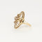 Bague 54 Bague marquise or jaune et blanc diamants 58 Facettes LMB-138