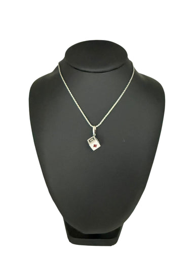 Pendentif CARTIER - pendentif Dés en or blanc, émail et diamants, édition limitée 58 Facettes