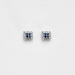 Boucles d'oreilles Paire de boucles d'oreilles carrées en or blanc saphirs et diamants 58 Facettes