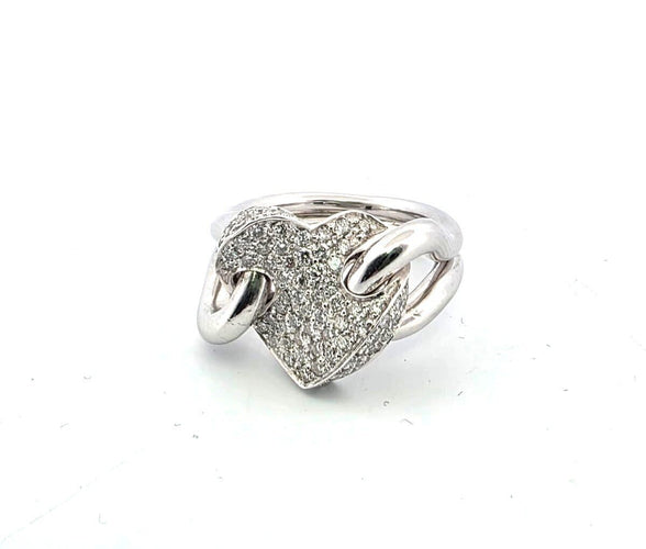 Bague en or blanc et diamants 0,70 ct G VS