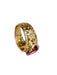 Bague 56 Bague Art Nouveau or jaune et tourmaline rose 58 Facettes