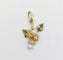 Pendentif Pendentif victorien fleur en or rose et jaune 18k et perles 58 Facettes A02325