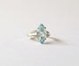 Bague 49 Bague or blanc aigue-marine 2.15 carats 58 Facettes