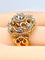 Bague 52 Bague en or jaune 18 carats , diamant 0,70 carat entouré de 8 diamants 58 Facettes AB493