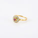 Bague 53 Bague marguerite ancienne rubis diamants en or jaune 58 Facettes