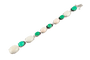 Bracelet Bracelet or gris serti de corail blanc et de chrysoprases 58 Facettes 175307