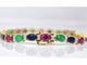 Bracelet Bracelet tennis en or avec diamants, saphir, rubis et émeraude 58 Facettes 2069