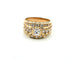 Bague 54 Bague vintage en or jaune massif 18 carats avec diamants 58 Facettes