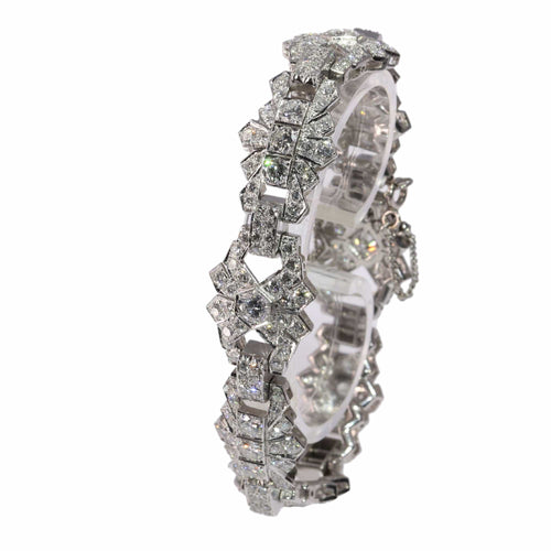 Échos Art Déco : un bracelet belge en platine des années 1950