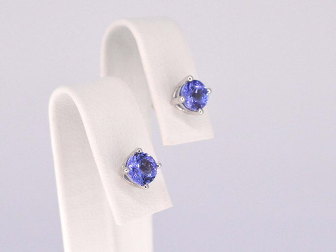 Boucles d'oreilles Boucles d'oreilles en or blanc avec tanzanite 58 Facettes 2198