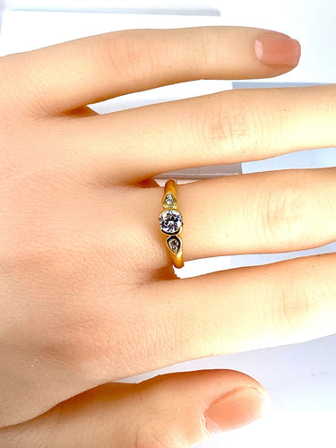 Bague 52 Bague solitaire  or 18 diamant central 0,30 carat 58 Facettes AB636