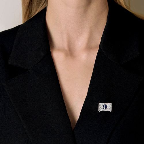 Broche CARTIER - Broche Art déco en platine, saphirs, diamants et cabochons d'onyx 58 Facettes 58FC10