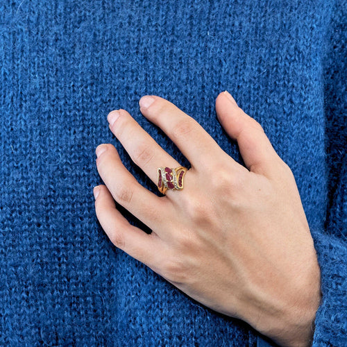 Bague 56 Bague rubis diamants 58 Facettes