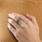 Bague 55 Bague or blanc diamants 58 Facettes RL05