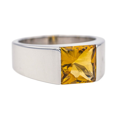 Bague 53 Cartier Bague Solitaire  Or blanc Citrine 58 Facettes 3451512RV