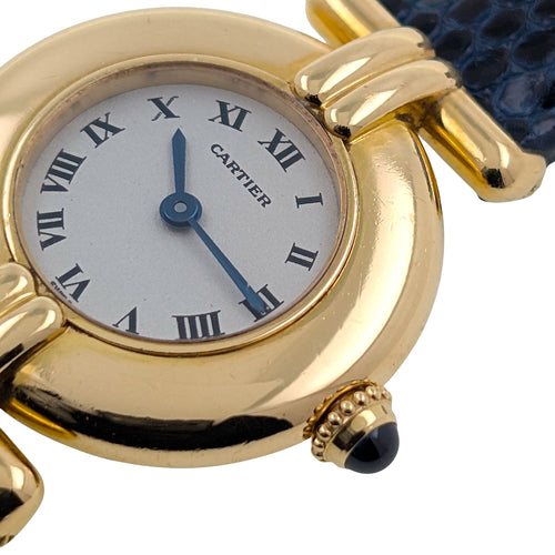 Montre Cartier Colisée 18k Gold also called Rivoli 8109 Circa 1985 Round 58 Facettes