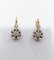 Boucles d'oreilles Dormeuses or jaune, diamants taille ancienne et diamant taille rose (circa 1900) 58 Facettes A05647