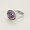 Bague 56 Bague en or blanc, diamants et améthystes 58 Facettes B250466