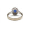 Bague 51 Bague entourage or 750 diamants et saphir 0.93 carats 58 Facettes 1301