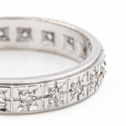 Bague 53 Bague Alliance Or blanc Diamant 58 Facettes 2201713CN